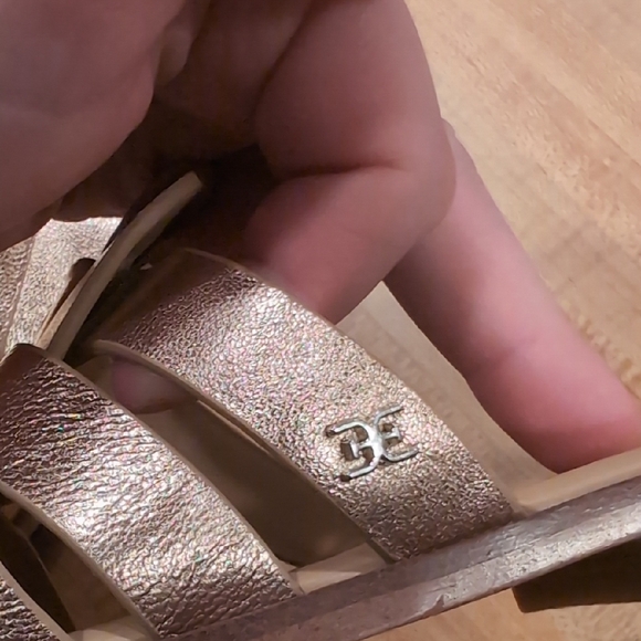 Sam Edelman Metallic Gold Woven Mules - Picture 2 of 4